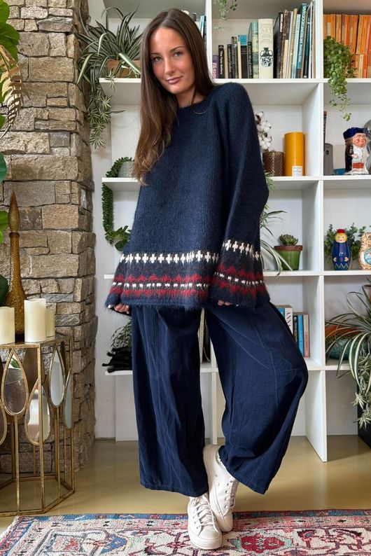 Moorland FairIsle Knit Navy